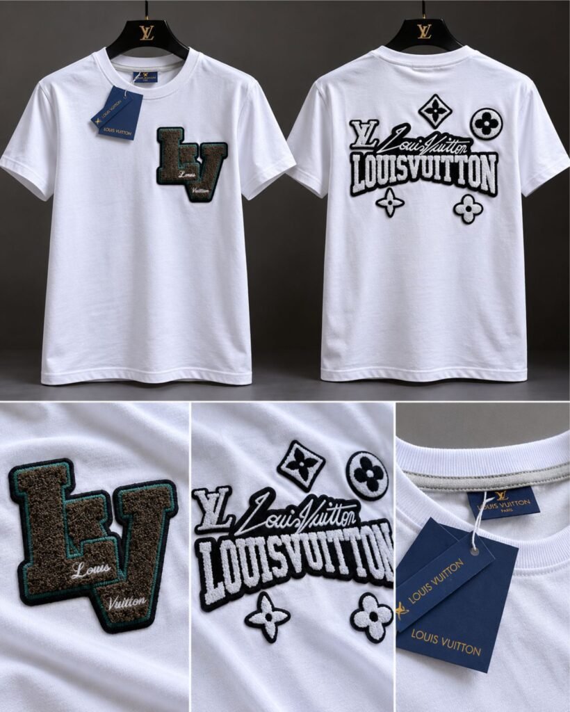 Camiseta Louis Vuitton bordada