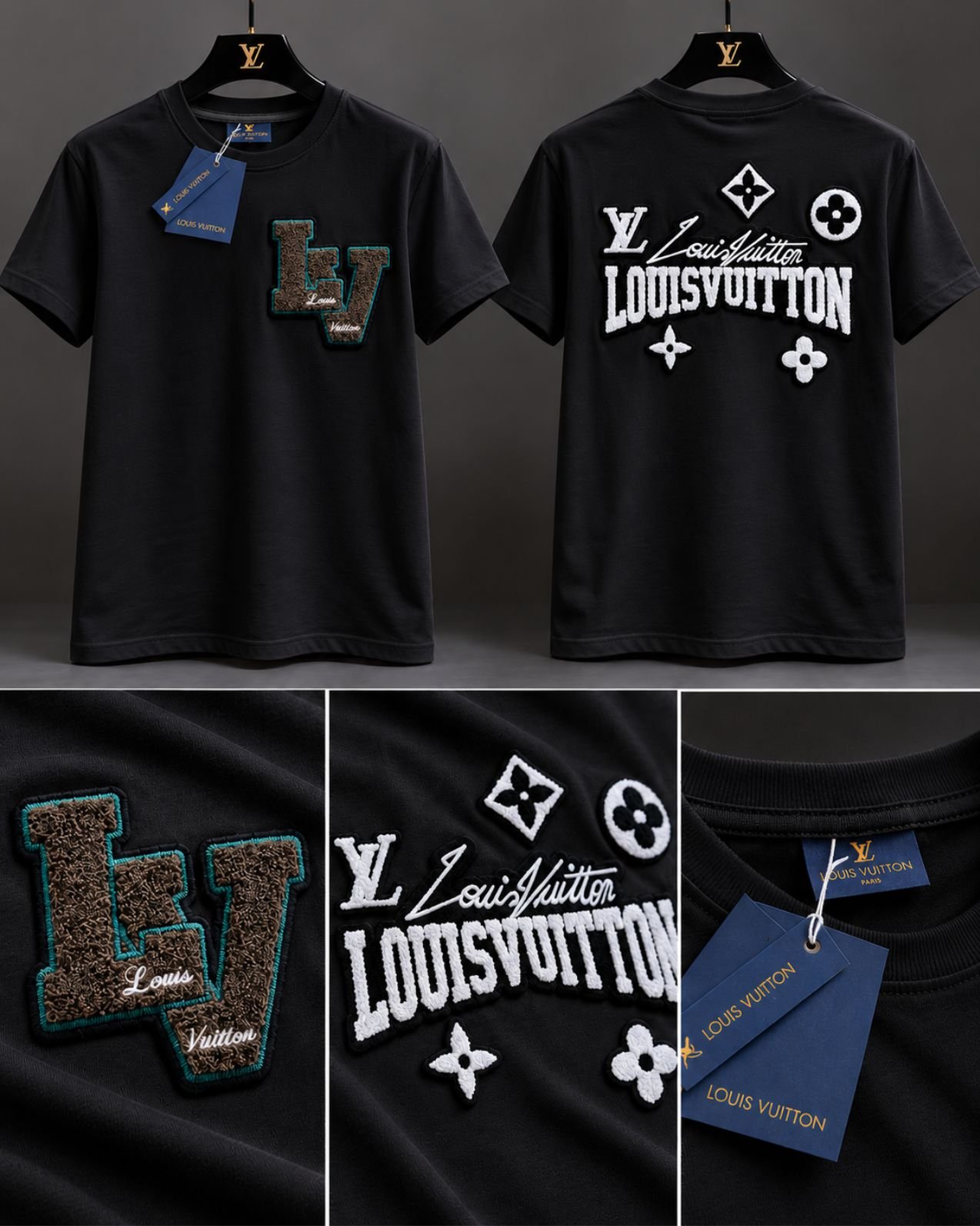 Camiseta Louis Vuitton bordada: imagen 1